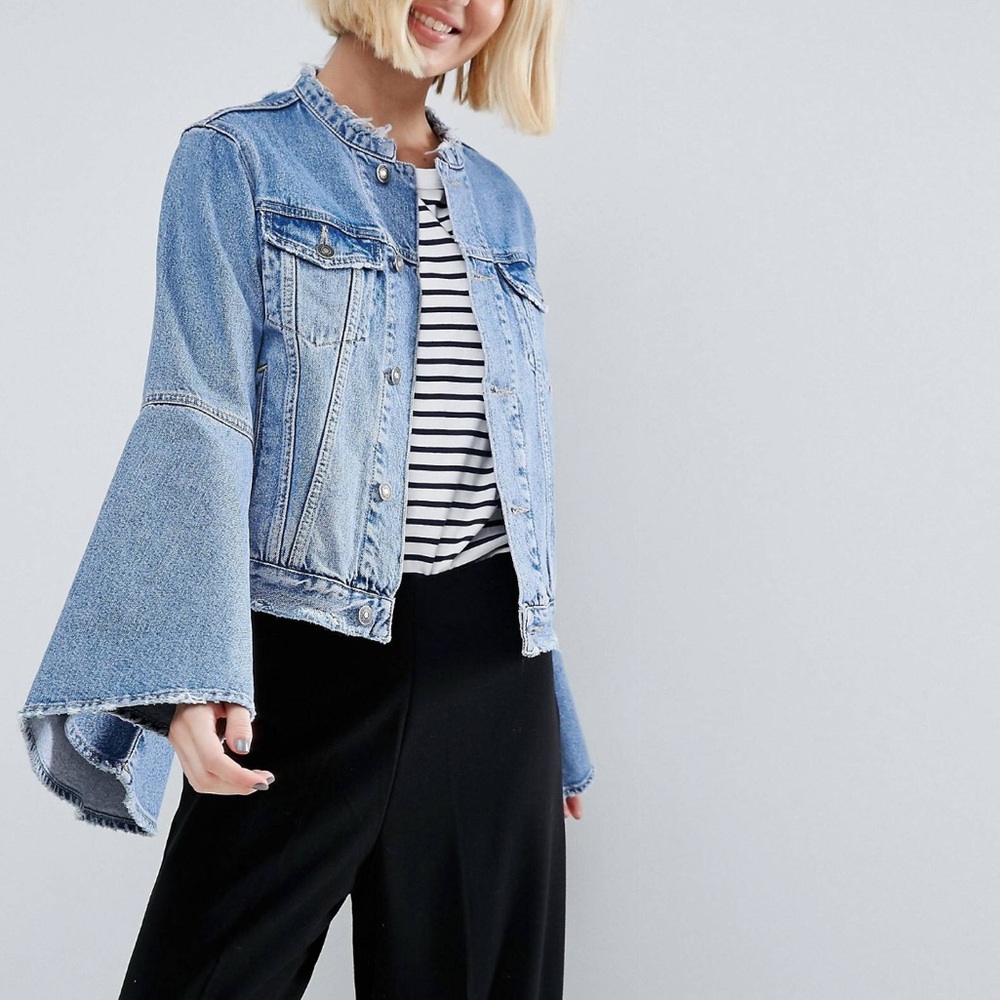 ASOS Denim Jacket with Flute Sleeves
